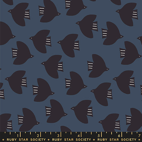 PREORDER Catnap Birds in Smoke RS4135 14 - Ruby Star Society Sold by the Half Yard